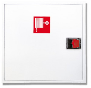 Пожарна Касета външ.м-ж 56/56/15/лам. и ролка бяла