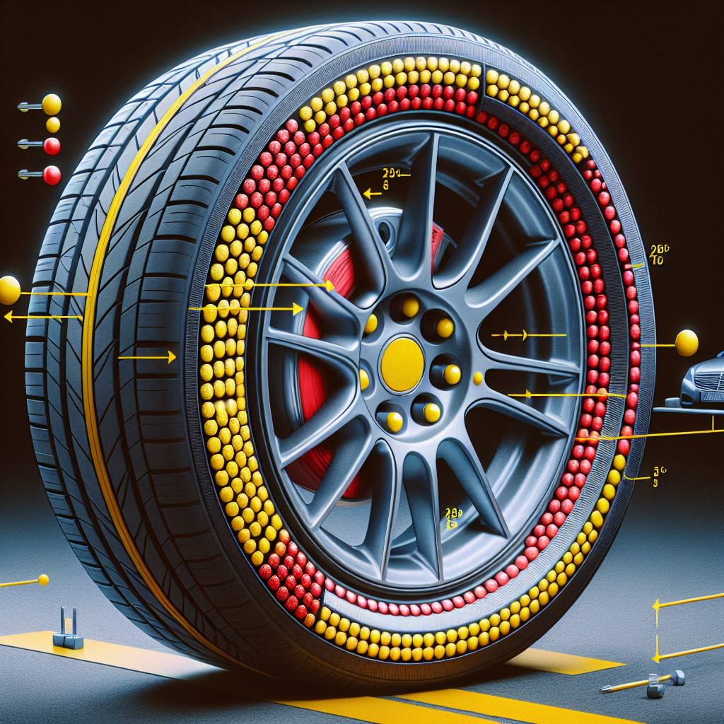 Как жълтата и червената точка върху гумата помагат за по-добро балансиране?