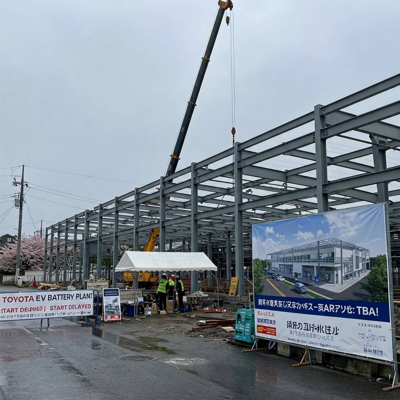 Toyota забавя изграждането на японския завод за батерии