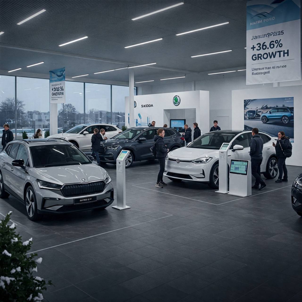 Подобрение на европейския пазар за електрически автомобили със Skoda и VW