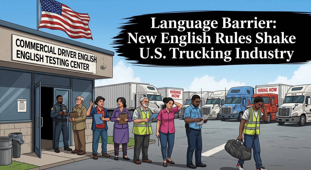 Шофьорите на камиони в САЩ задължително трябва да говорят и пишат на английски?