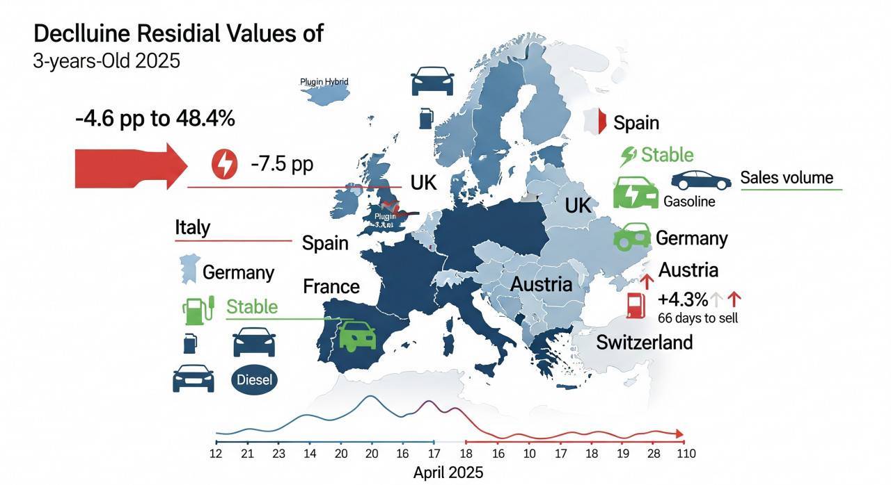 Стойностите на автомобилите продължават да падат в цяла Европа