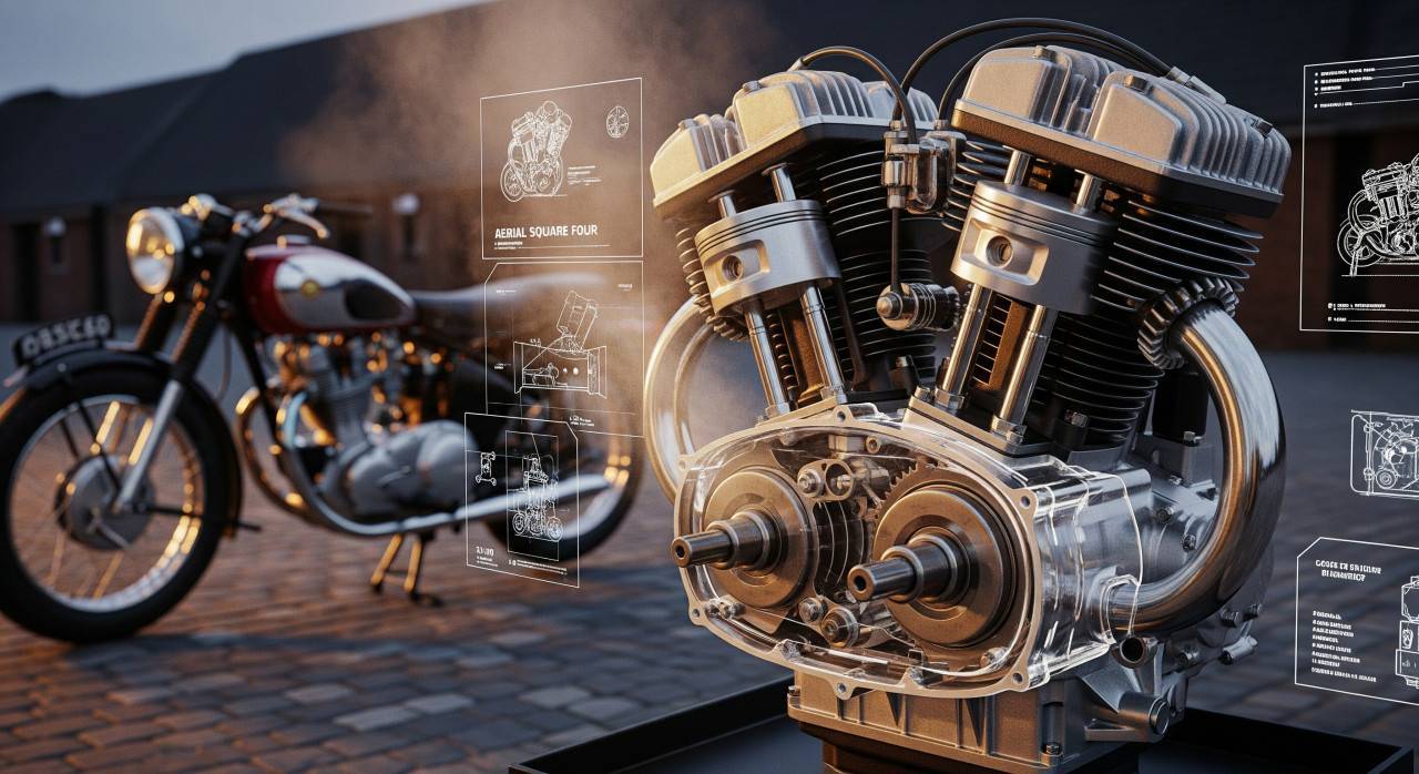 Квадратният четирицилиндров двигател беше странен и страхотен