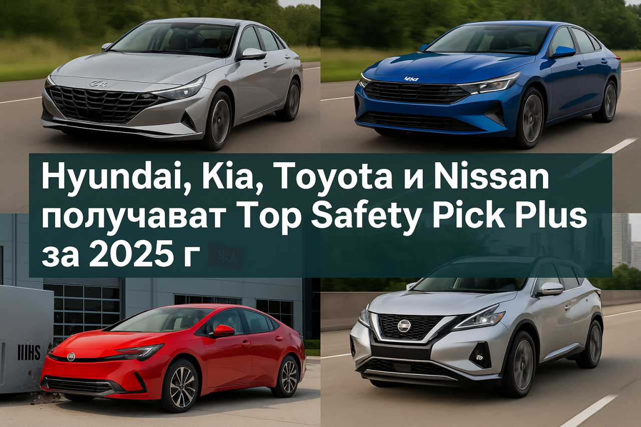 IIHS повишава шест модела до топ безопасност