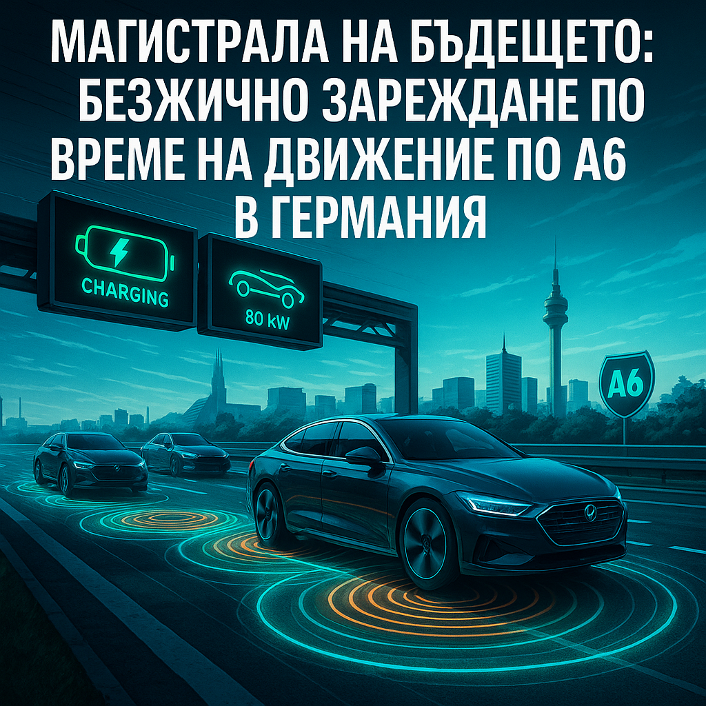 Магистралата A6 в Германия ще позволи зареждане на електромобили по време на движение