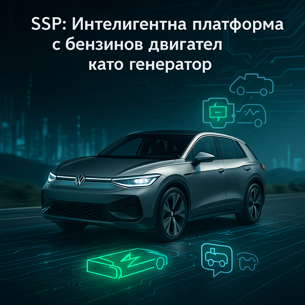 Новата платформа SSP на Volkswagen ще включва бензинов двигател с удължен обхват