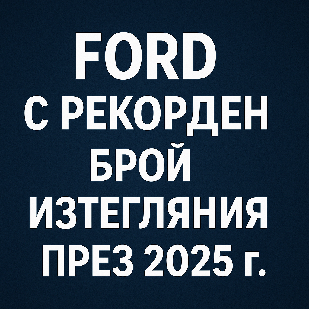 Ford с най-много изтегляния на автомобили през 2025 г.