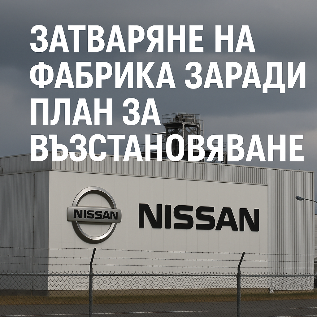 Nissan взема 'Тежко, но необходимо решение' за затваряне на фабрика