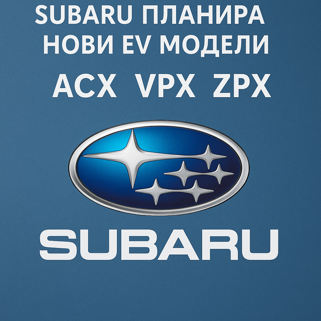 Subaru подава заявки за нови търговски марки: ACX, VPX и ZPX
