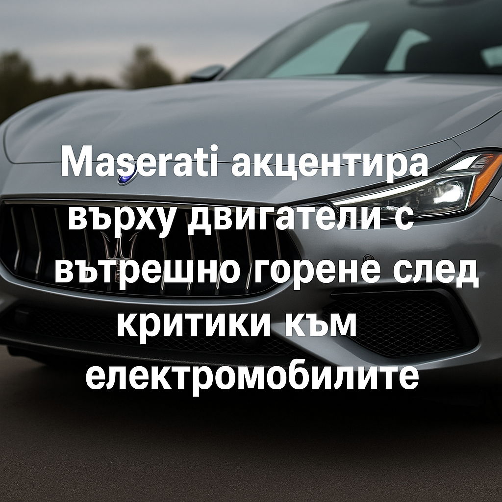 Maserati коментира за 'лошо усещане' към електрически супер автомобили