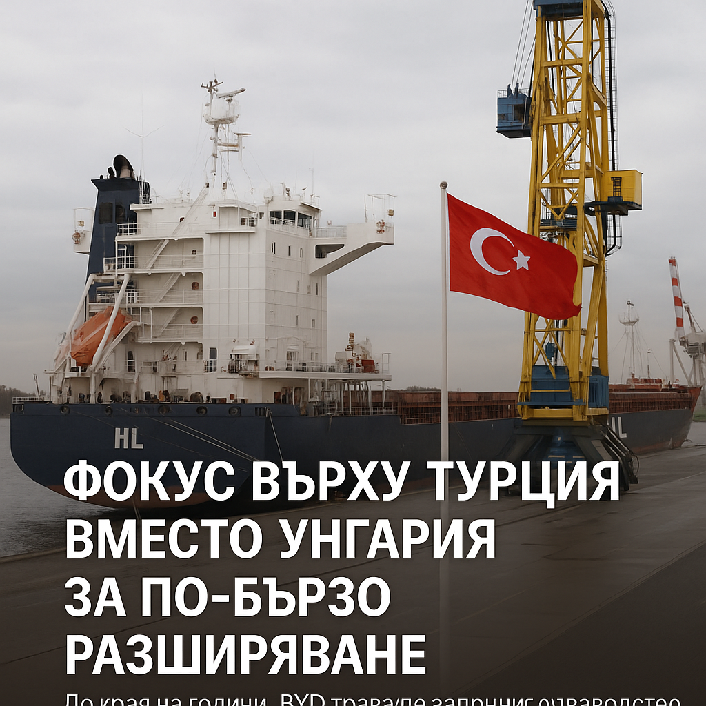 Китайският BYD променя плановете си за производство на електрически автомобили в Европа