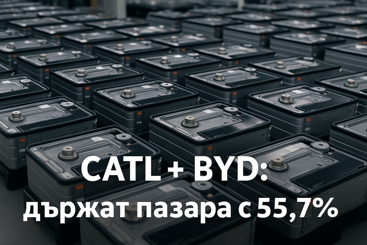 Китайските гиганти CATL и BYD запазват над половината от световния пазар