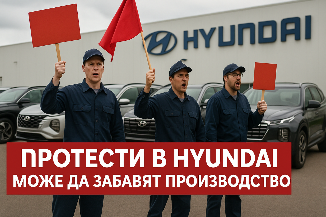 Стачна вълна в Hyundai: работниците искат по-високи заплати и по-кратка седмица