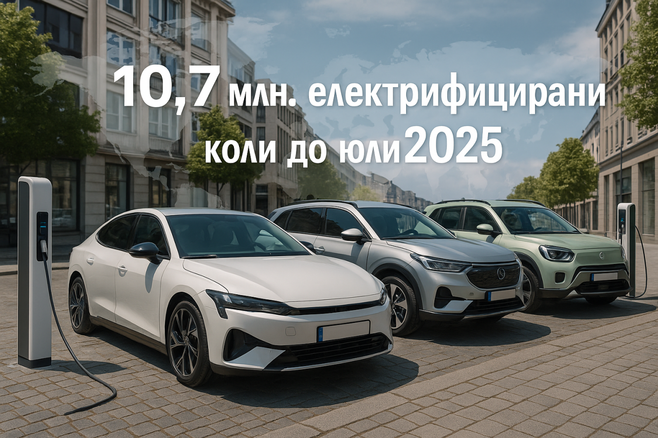 Над 10 милиона електрифицирани автомобила са продадени по света от началото на 2025 г.