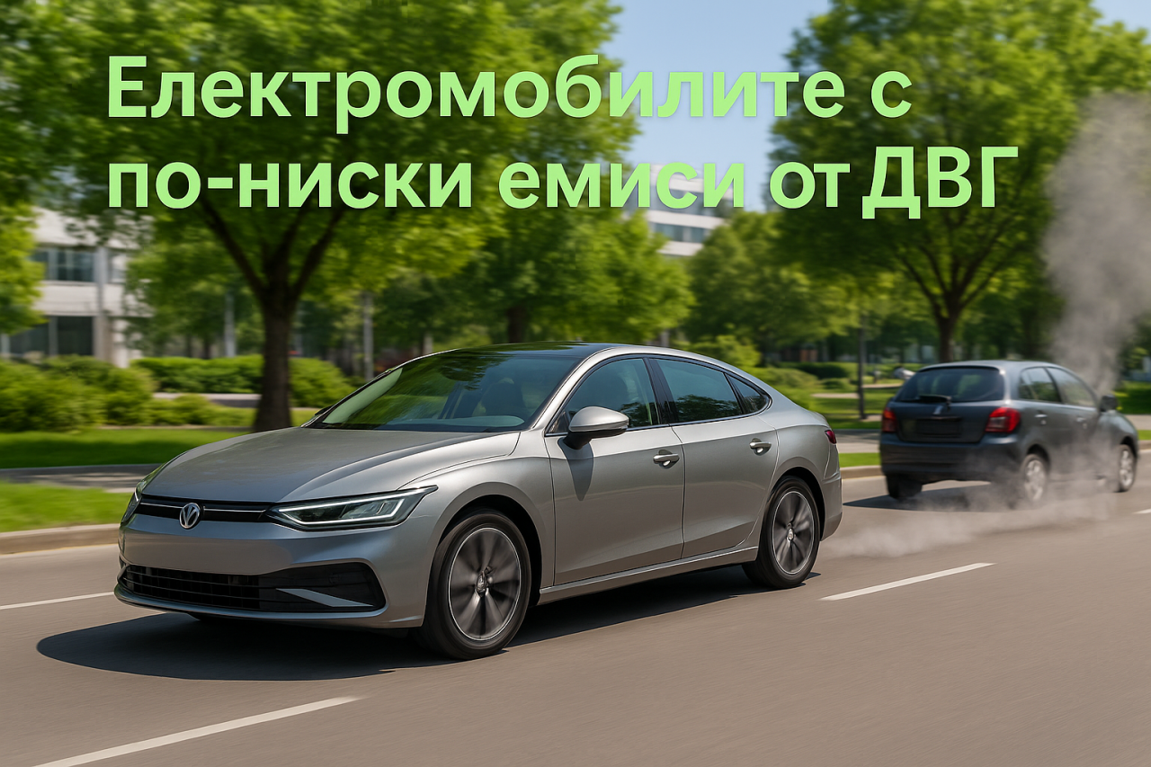 Ново проучване: Eлектромобилите произвеждат по-малко общи емисии