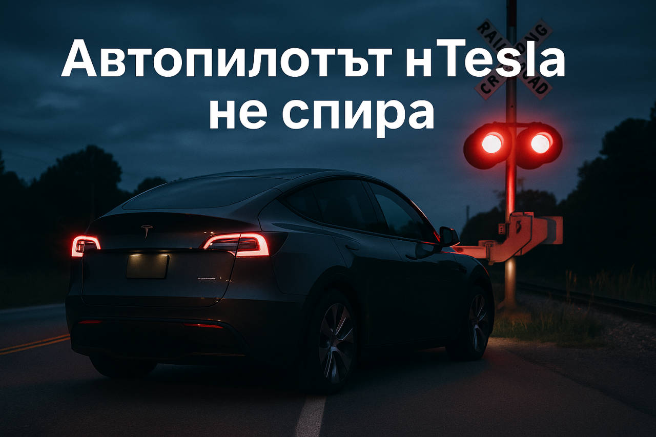 Автопилотът FSD на Tesla отново под обстрел заради пропуски на железопътни прелези