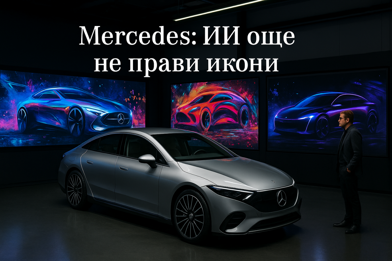 Шефът на дизайна на Mercedes: „ИИ все още е боклук в автомобилния дизайн“