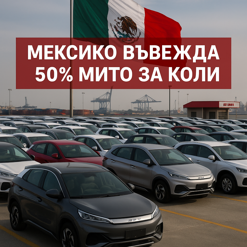 Мексико планира 50% мито за автомобили от държави без споразумения