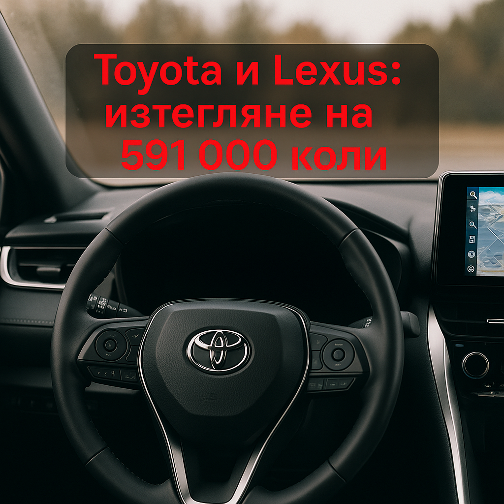 Toyota и Lexus изтеглят 591 000 автомобила заради отказ на дигиталния приборен панел
