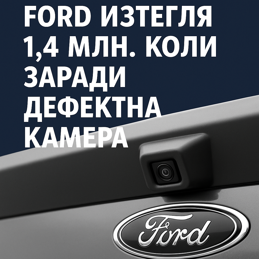 Повече от 1,4 милиона Ford се изтеглят заради дефектна камера за заден ход