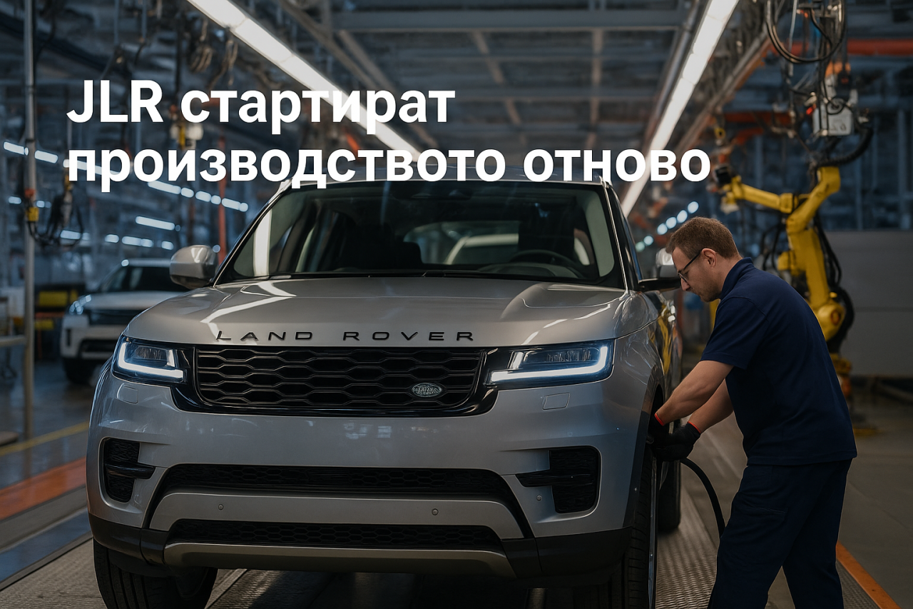 JLR възобновява производството, но пълният капацитет ще бъде постигнат след седмици