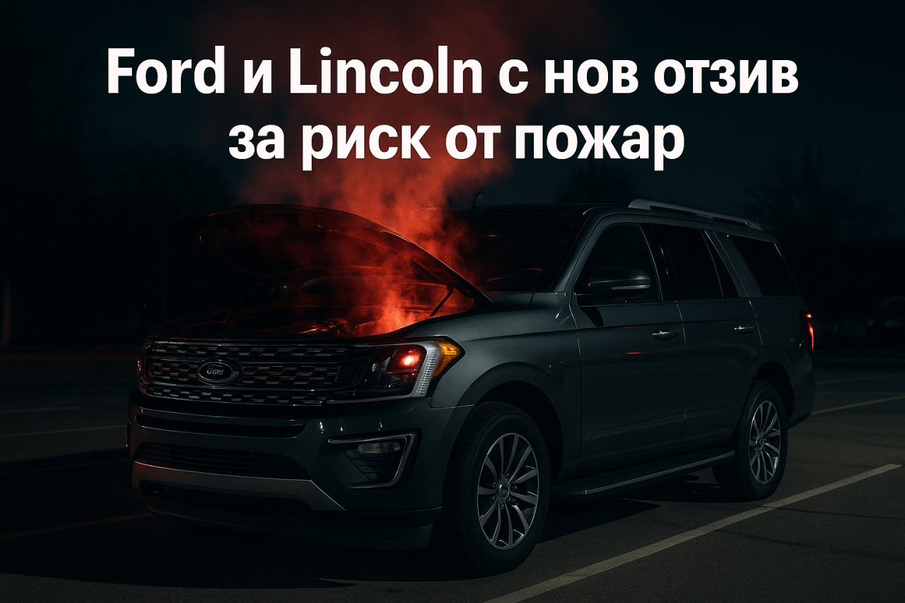 Ford призовава хиляди собственици на Expedition и Navigator от 2020 г. да паркират навън заради риск от пожар
