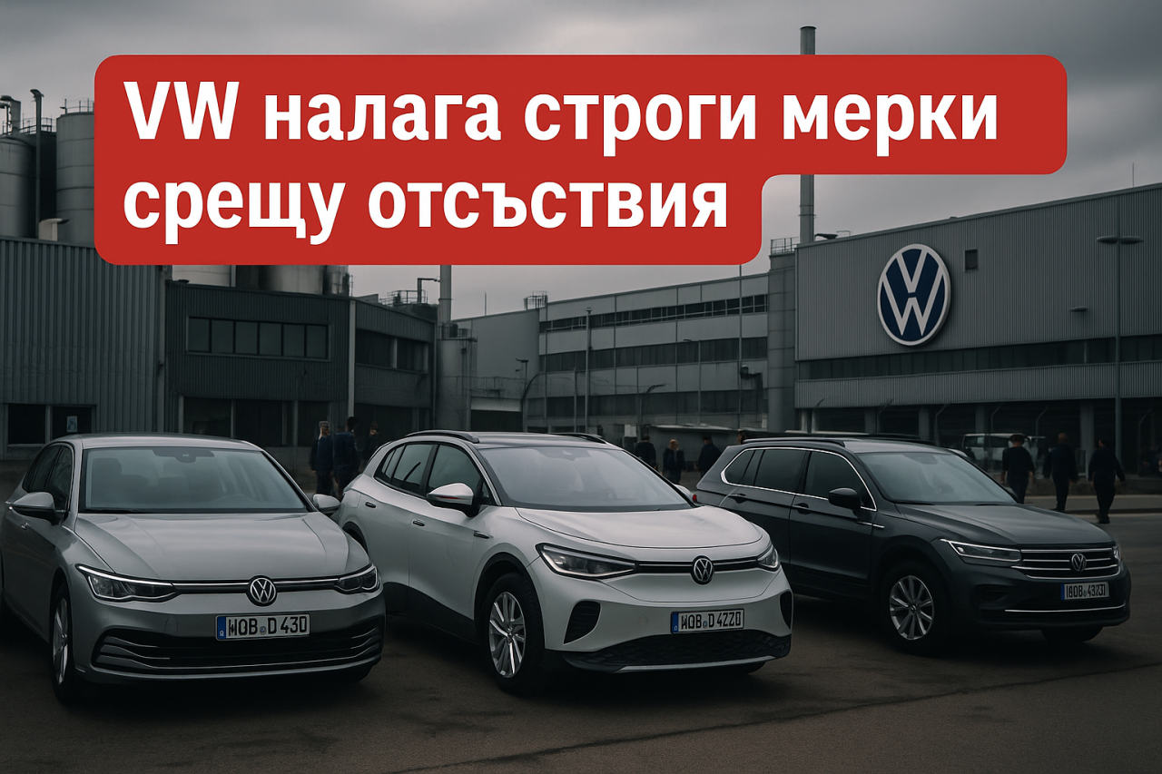 VW уволнява стотици служители за необосновано отсъствие
