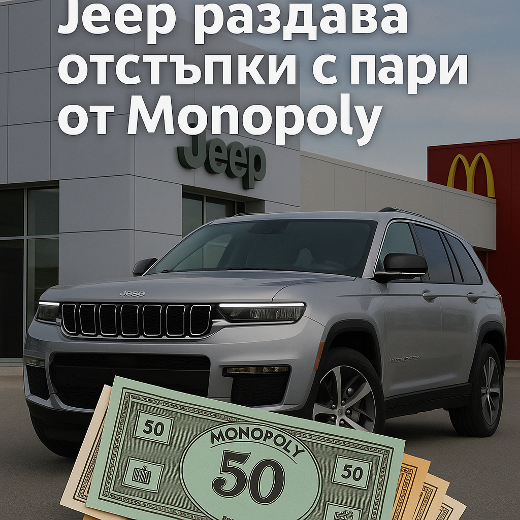 Jeep предлага отстъпка от 500 долара чрез Monopoly за Grand Cherokee