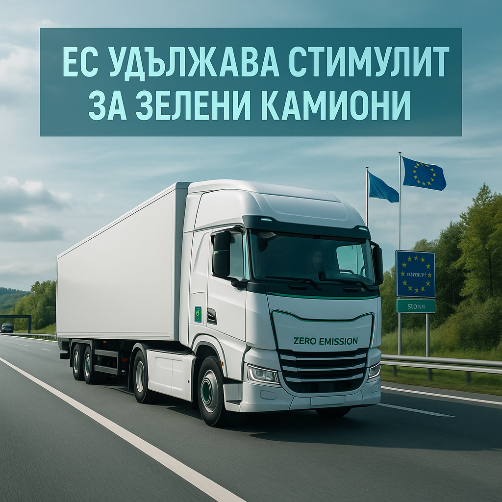 Европа удължава освобождаването от пътни такси за електрически камиони до 2031 г.