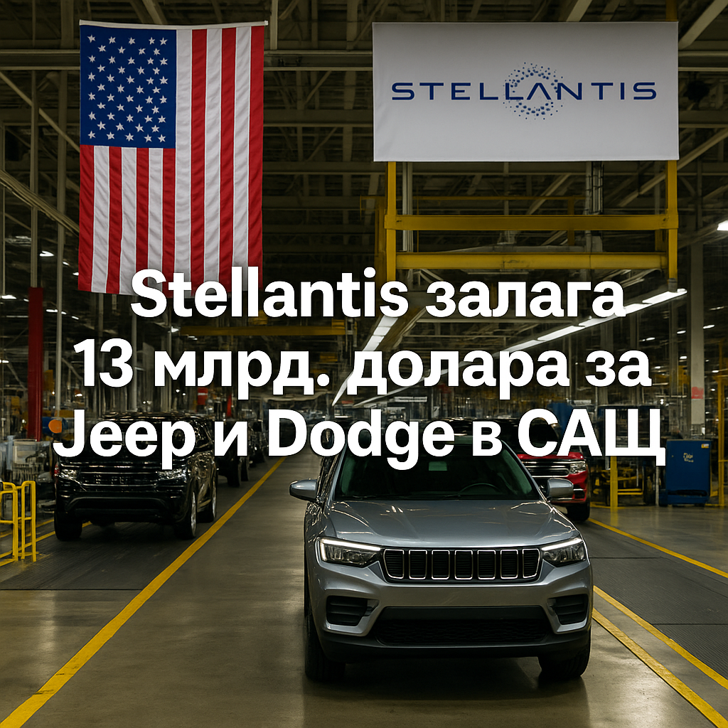 Stellantis инвестира 13 милиарда долара за възраждане на Jeep и Dodge в САЩ