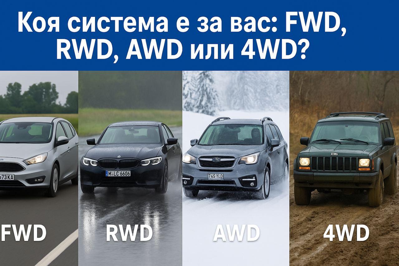 Как работят FWD, RWD, AWD и 4WD?