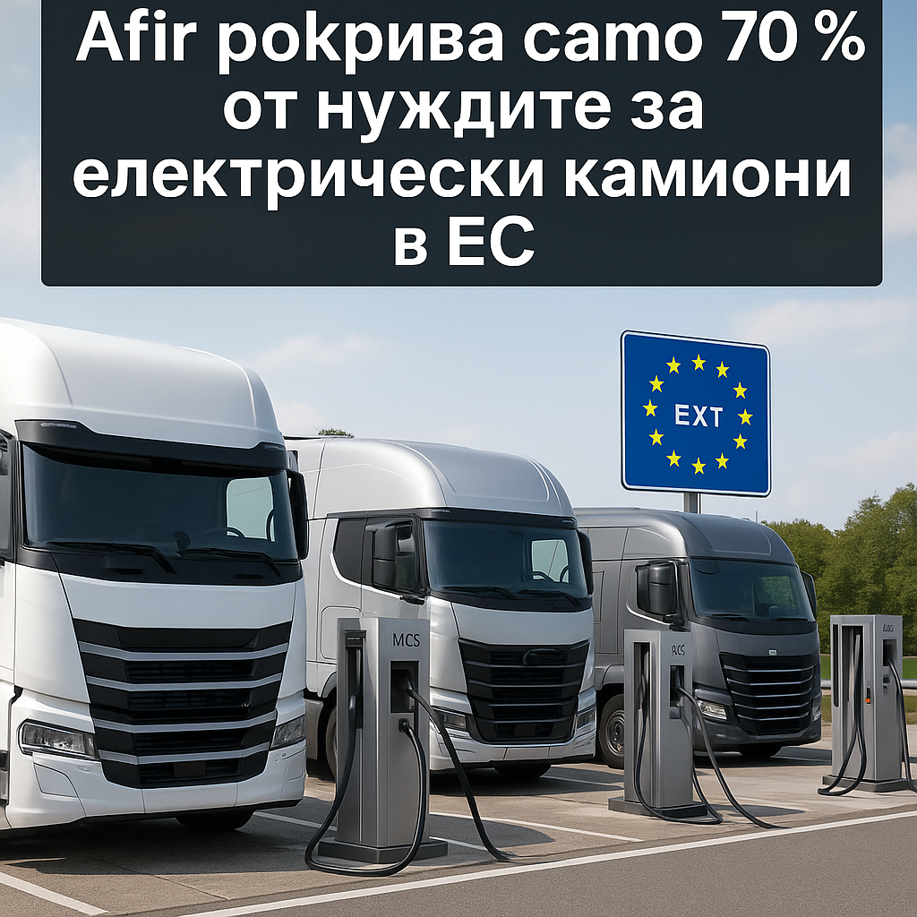 ICCT: Европа се нуждае от до 28 GW зарядна мощност за електрически камиони до 2030 г.