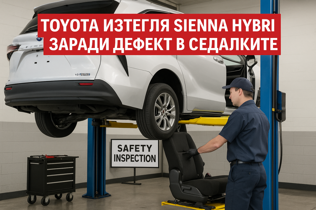 Грешка при заваряване доведе до изтегляне на над 54 000 Toyota Sienna Hybrid 2025