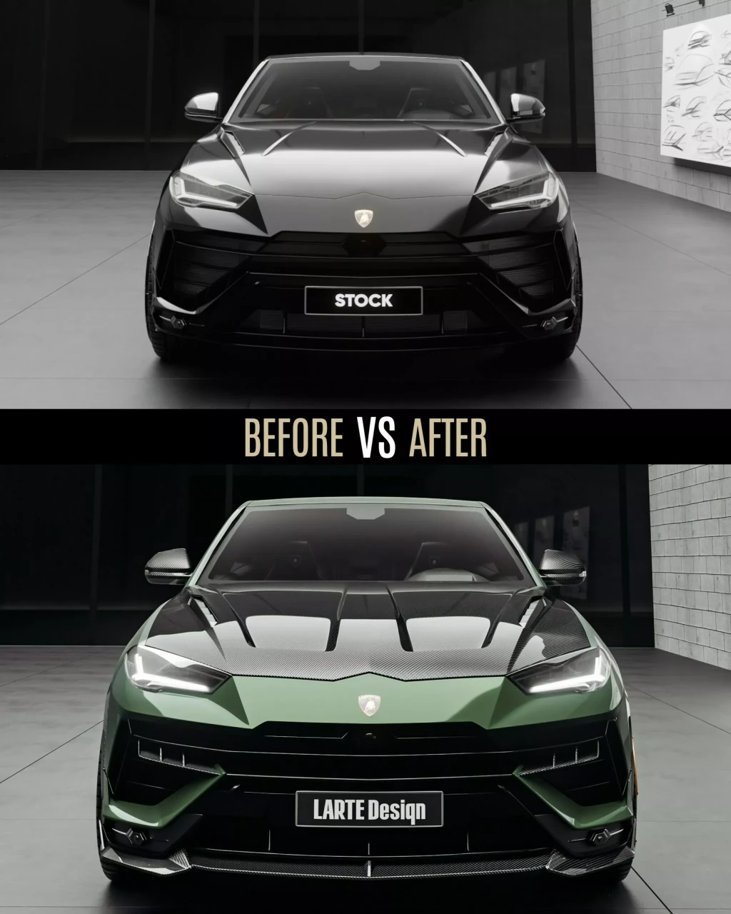 Larte design добавя 18 карбонови елемента към Lamborghini Urus