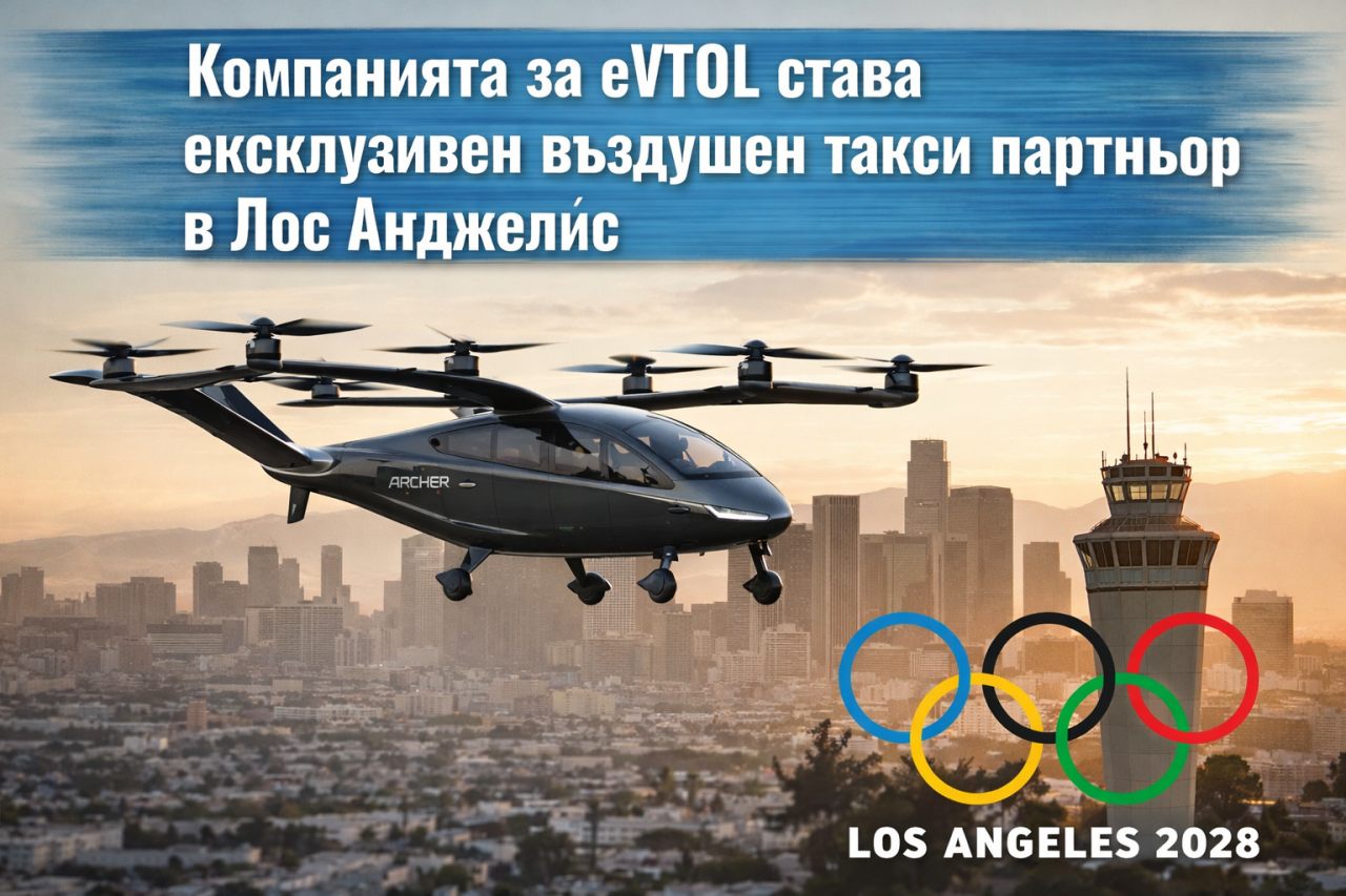 Archer Aviation разширява ролята си за Олимпийските игри 2028 и Световното първенство 2026