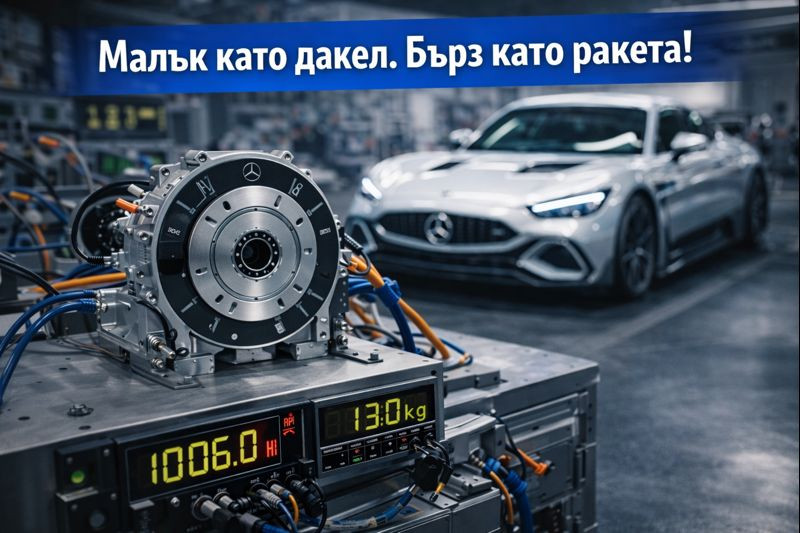 Тежи колкото дакел, ускорява като ракета: електрическият двигател на Mercedes