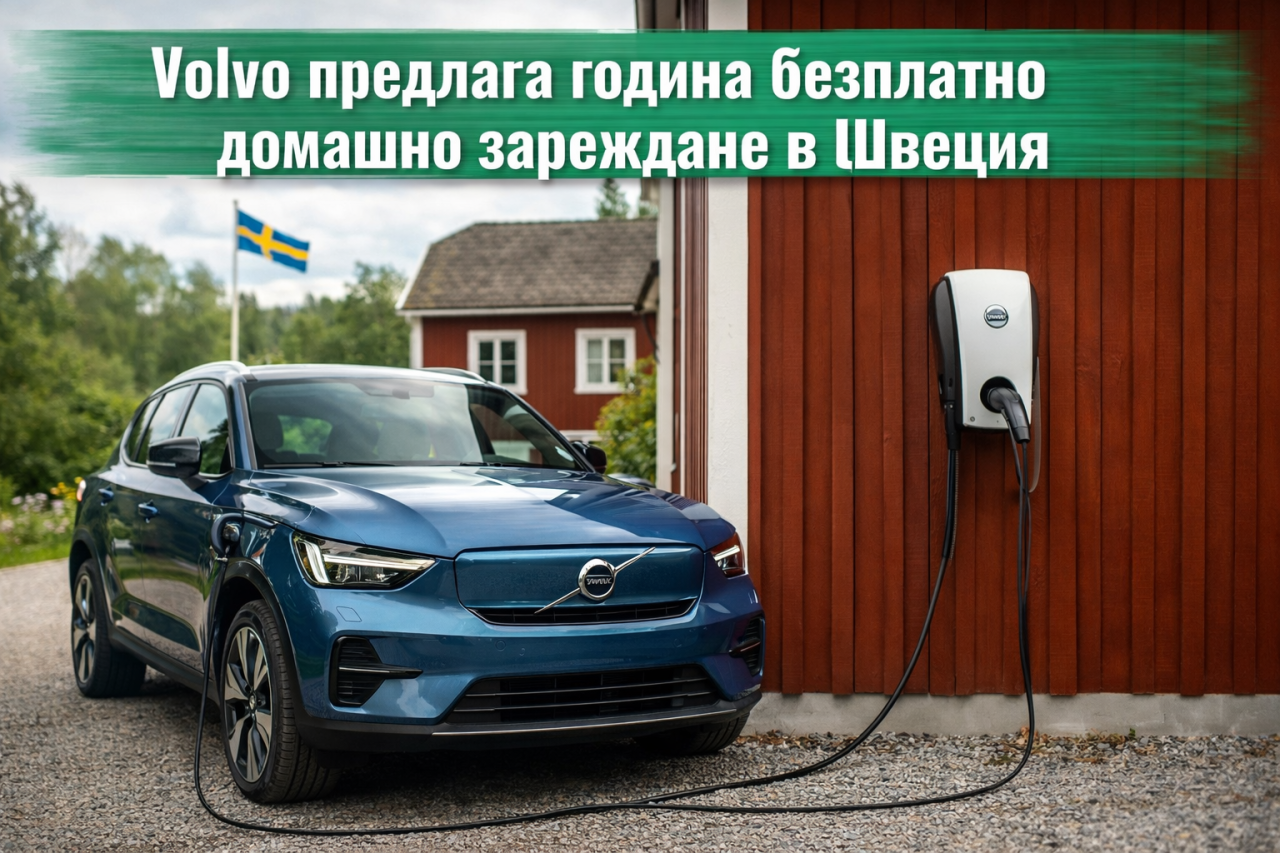 Volvo предлага година безплатно домашно зареждане в Швеция