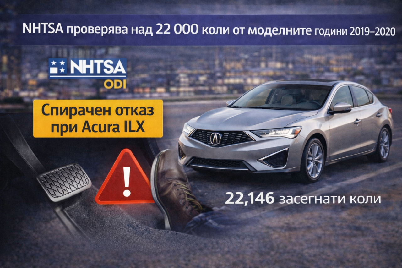 Американски регулатори започват разследване на спирачната система на Acura ILX