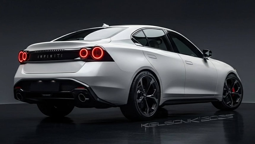 Infiniti Q50 се завръща с кръгли стопове – CGI виждания за 2027