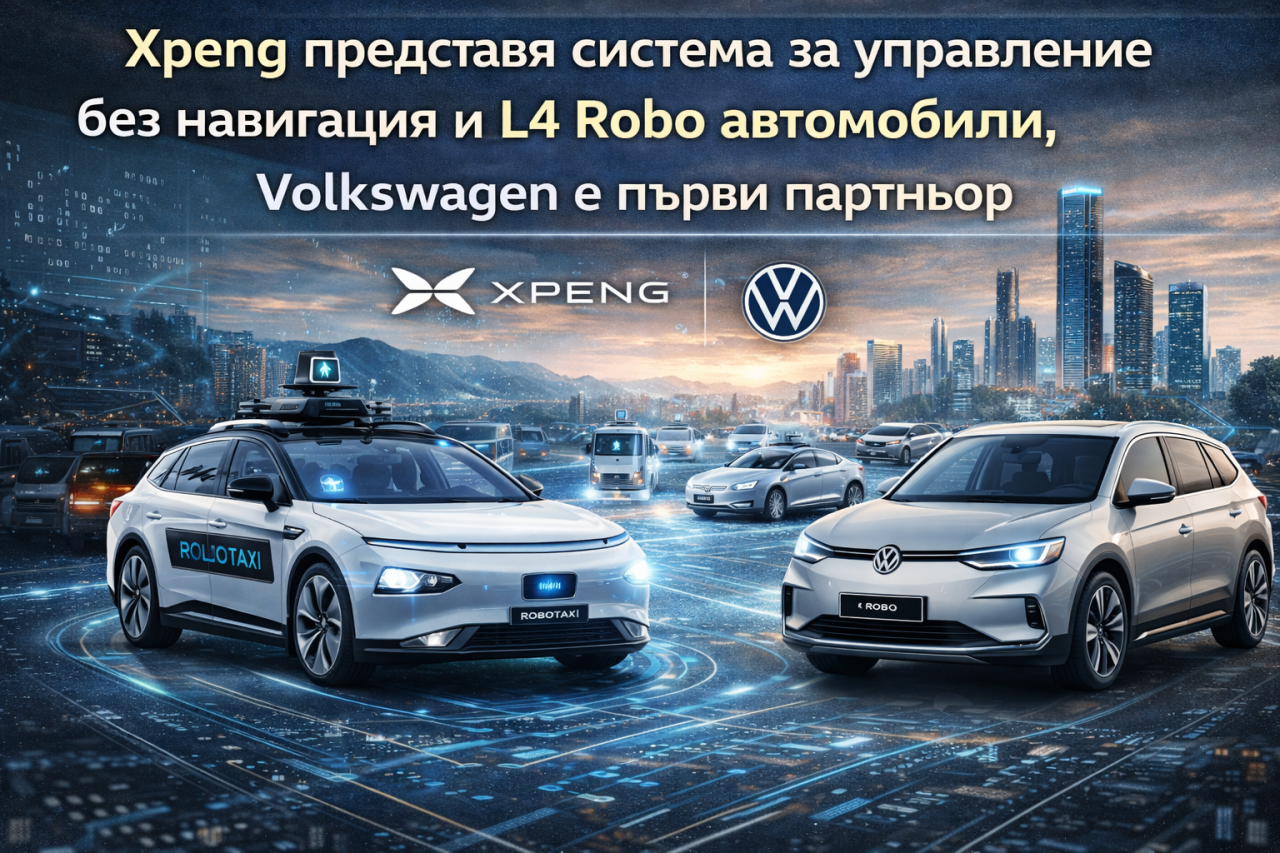 Xpeng представя система за управление без навигация и L4 Robo автомобили