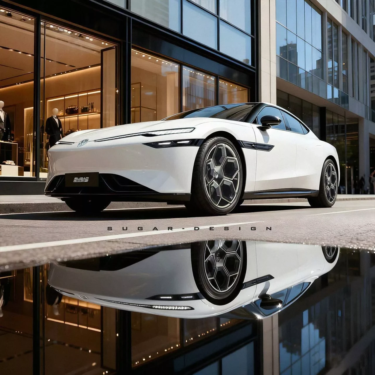 Новият електрически седан на VW за Китай получава смела визия благодарение на партньорството с Xpeng