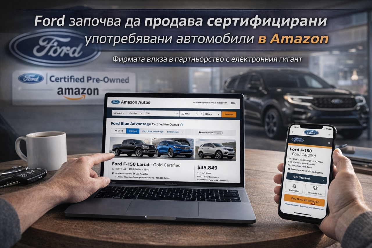 Ford започва да продава сертифицирани употребявани автомобили в Amazon