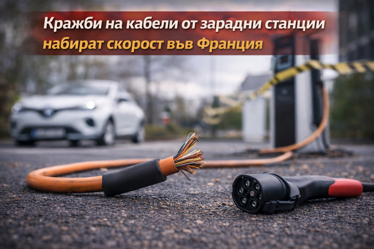 Кражби на кабели от зарядни станции във Франция