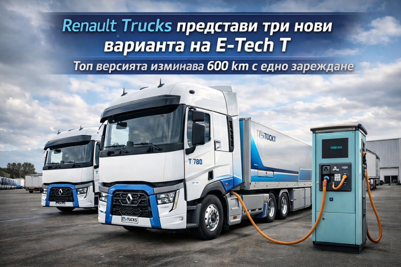 Renault Trucks представи електрически влекач с пробег 600 км