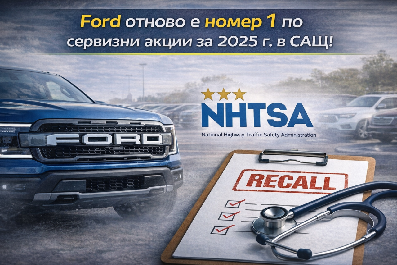 Ford е производителят с най-много сервизни акции в САЩ за пета поредна година