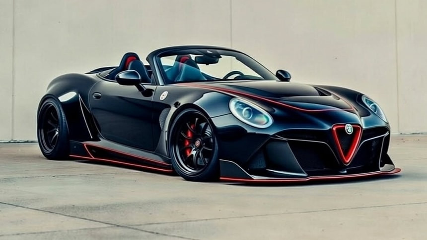 Рендер показва как би могъл да изглежда нов Alfa Romeo Spider