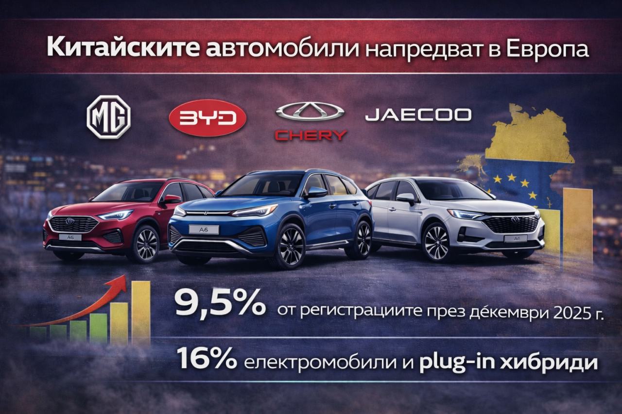 Една от всеки десет коли, регистрирани в Европа, вече е китайска