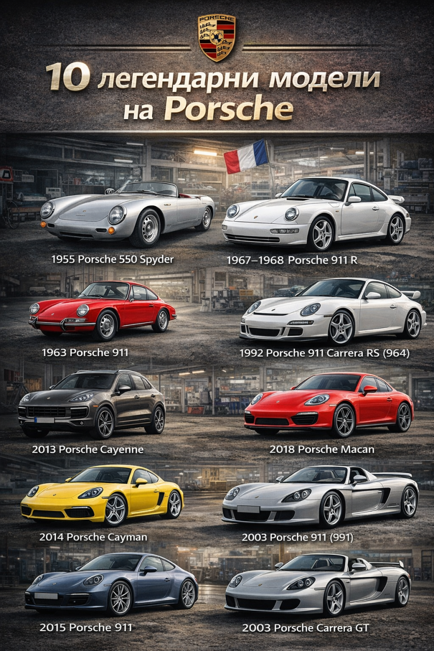 10 модела на Porsche, които устояват на времето