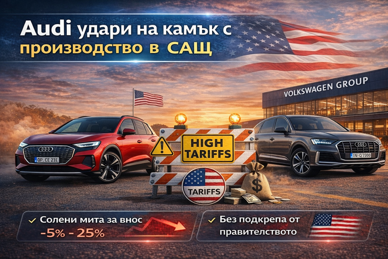 Плановете на Audi за завод в САЩ буксуват заради мита и липса на субсидии