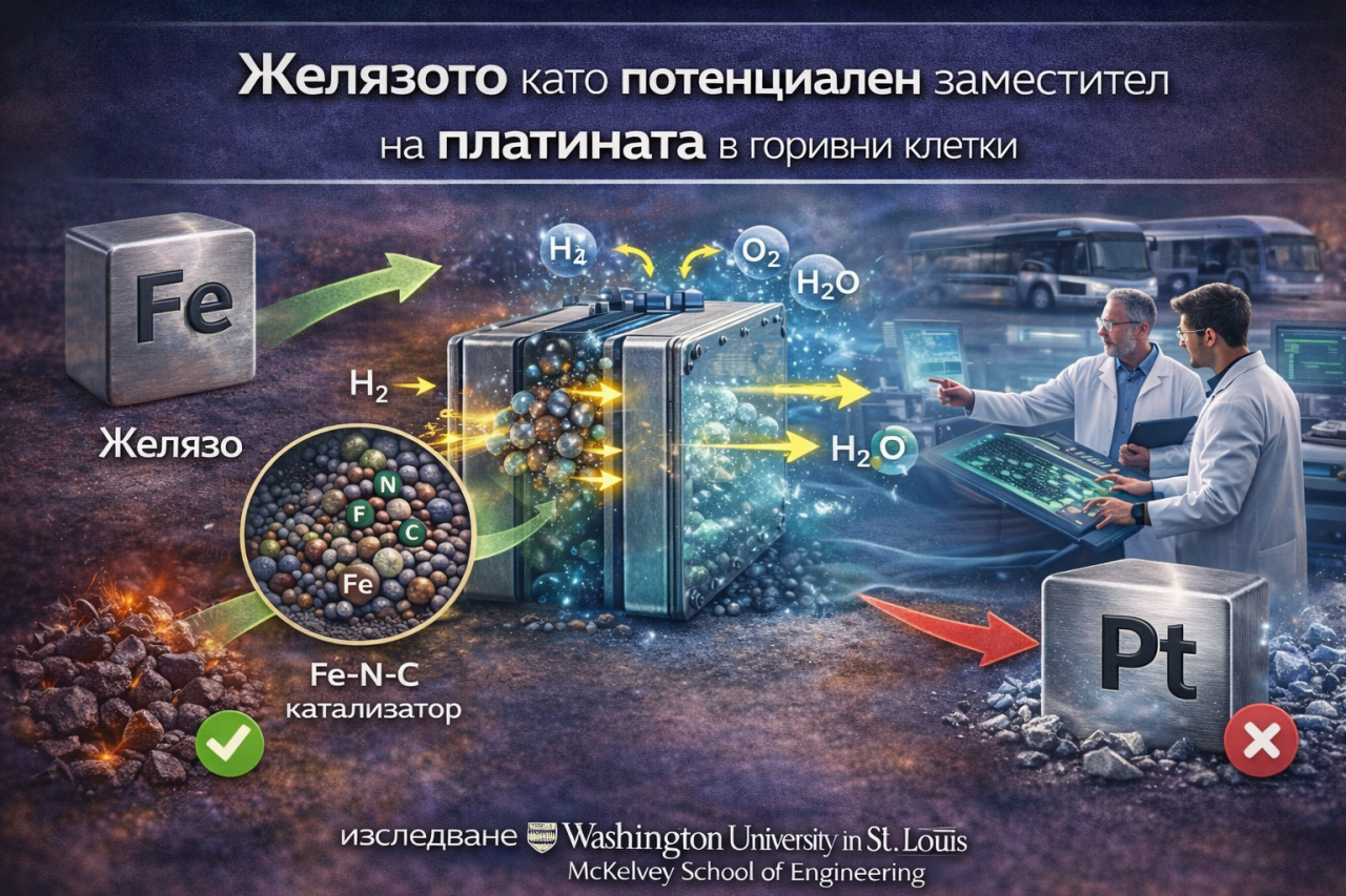 Желязо може да замени платината и да поевтини водородните горивни клетки